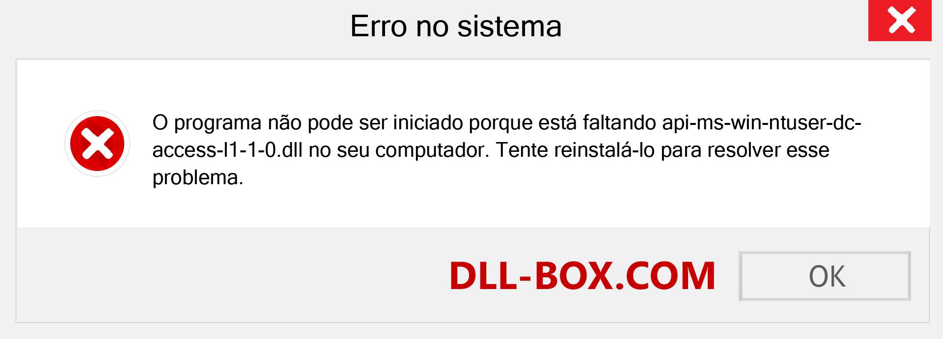 Arquivo api-ms-win-ntuser-dc-access-l1-1-0.dll ausente ?. Download para Windows 7, 8, 10 - Correção de erro ausente api-ms-win-ntuser-dc-access-l1-1-0 dll no Windows, fotos, imagens